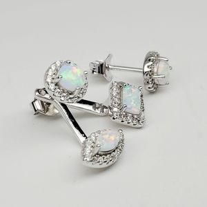 Wiggle drop  Rainbow Opal Sterling Silver Earrings